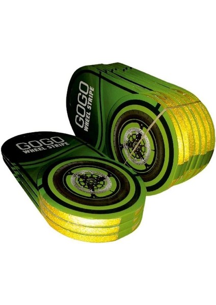 Reflektör Sarı 7cm x 7 M Lüks 1 Set Jant Şeridi