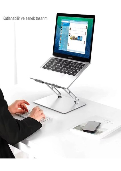 B32 Alüminyum Alaşımlı Ayarlanabilir/katlanabilir 4-18inc Laptop, Tablet, Macbook, iPad Ofis Standı
