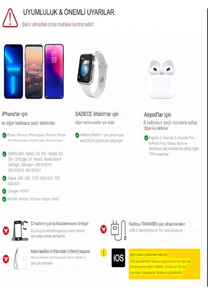15W Manyetik 3'ü 1 Arada Hızlı Kablosuz Rgb Şarj Cihazı