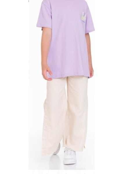 Kız Çocuk Yırtmaç Detaylı Tarz Kot Pantolon