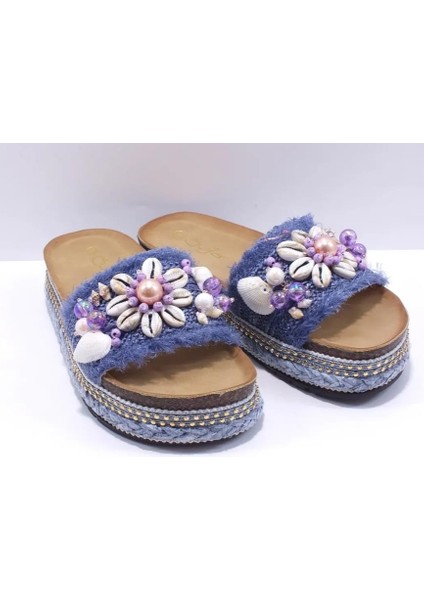 Guja 25Y170-2 Kadın Deniz Kabuğu Taşlı Mantar Taban Premium Terlik modelleri