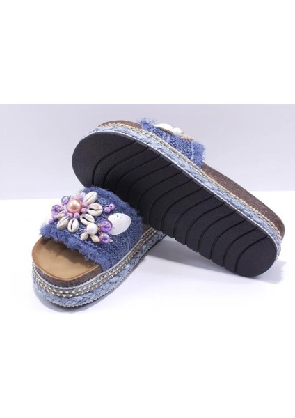 Guja 25Y170-2 Kadın Deniz Kabuğu Taşlı Mantar Taban Premium Terlik indirimleri