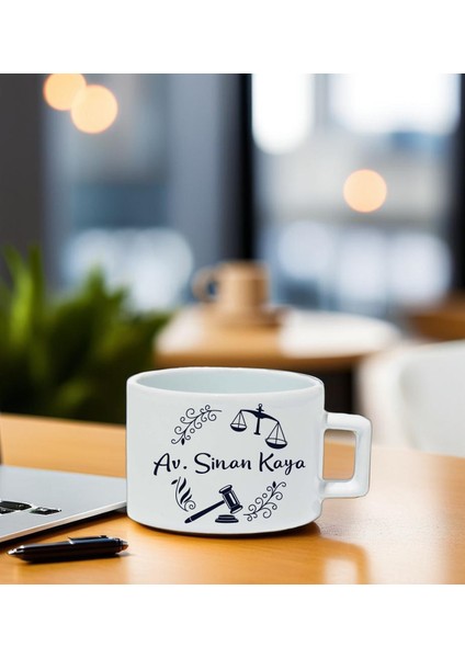 Kişiye Özel Avukat Temalı Espresso Fincan