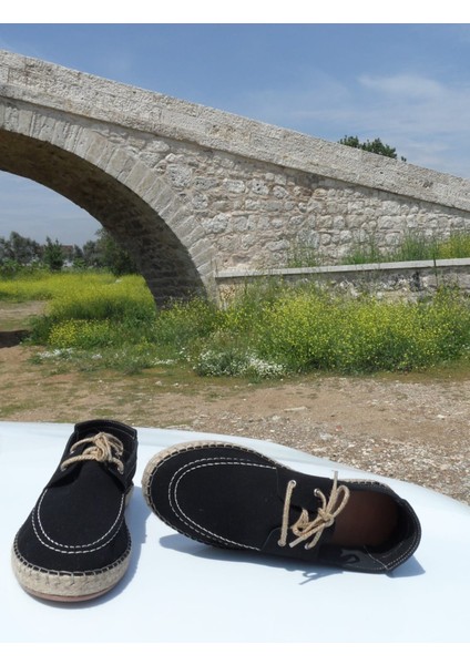 Yeti Leather Espadril Deri Günlük Erkek Ayakkabısı Bağcıklı Siyah fırsatları