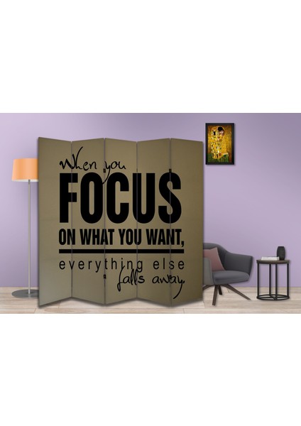 Motivasyon Temalı Özel Tasarım Paravan Room Divider 180 x 200 cm modelleri