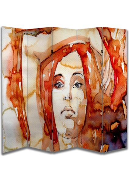 Kadın Temalı Özel Tasarım Paravan Room Divider 180 x 200 cm