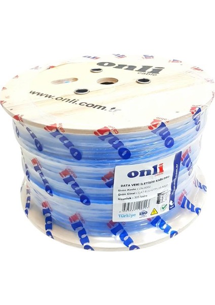 Onli 305MT 23AWG Utp Cat6 Network Kablosu Mavi Yerli Üretim