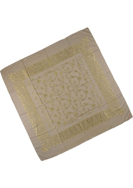 Mısırlı Eşarpları Etnik Desenli Nakışlı Şifon Eşarp