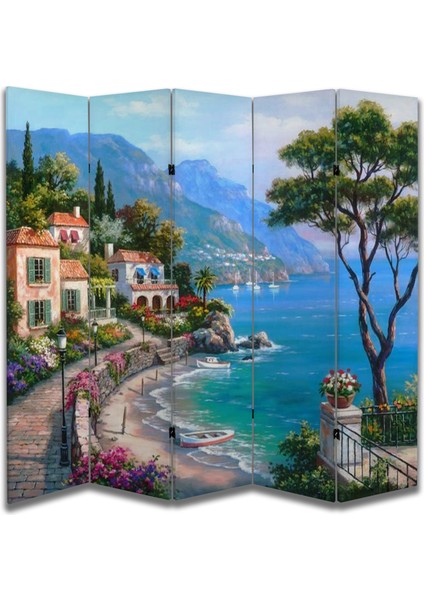 Manzara Temalı Özel Tasarım Paravan Room Divider 180 x 200 cm