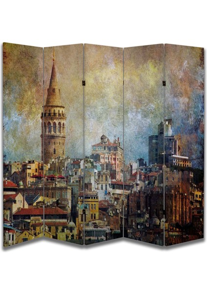 Manzara Temalı Özel Tasarım Paravan Room Divider 180 x 200 cm