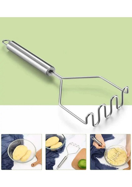 Pratik 26 cm Lüks Paslanmaz Metal Patates Ezici - Patates Ezici Püre Yapıcı fırsatları