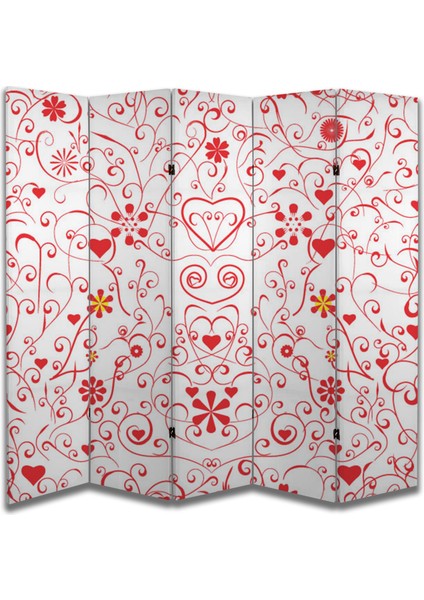 Aşk Temalı Özel Tasarım Paravan Room Divider 180 x 200 cm