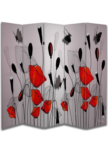 Doğa Temalı Özel Tasarım Paravan Room Divider 180 x 200 cm