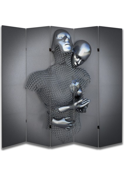 Insan Temalı Özel Tasarım Paravan Room Divider 180 x 200 cm