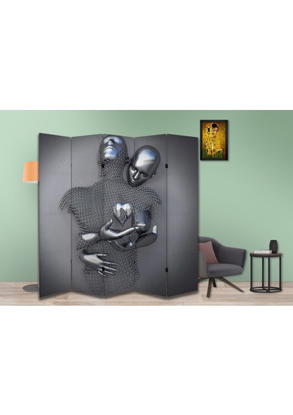 Insan Temalı Özel Tasarım Paravan Room Divider 180 x 200 cm modelleri