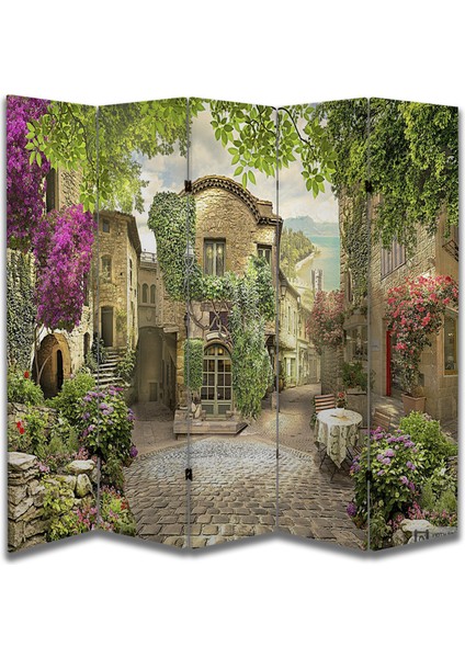 Manzara Temalı Özel Tasarım Paravan Room Divider 180 x 200 cm