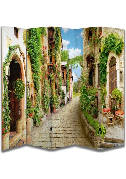 Manzara Temalı Özel Tasarım Paravan Room Divider 180 x 200 cm
