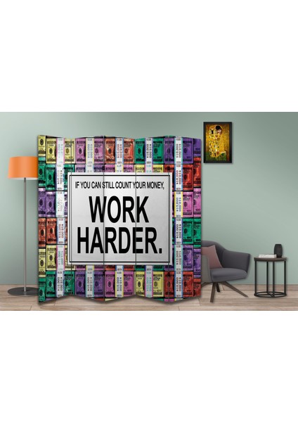 Motivasyon Temalı Özel Tasarım Paravan Room Divider 180 x 200 cm modelleri
