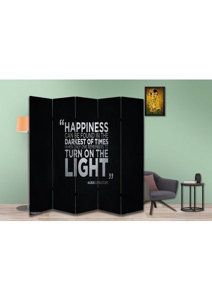 Motivasyon Temalı Özel Tasarım Paravan Room Divider 180 x 200 cm modelleri