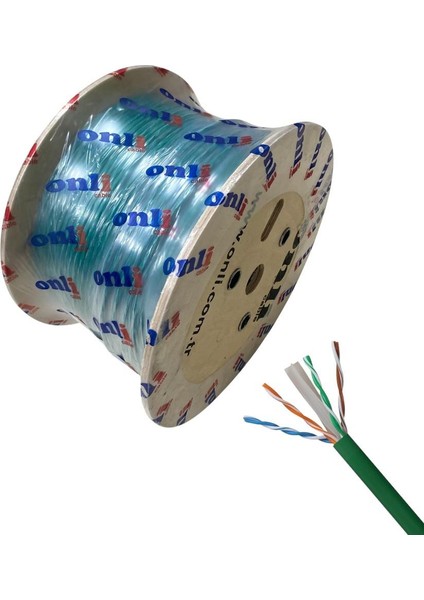 Onli 305MT 23AWG Utp Cat6 Network Kablosu Yeşil Yerli Üretim