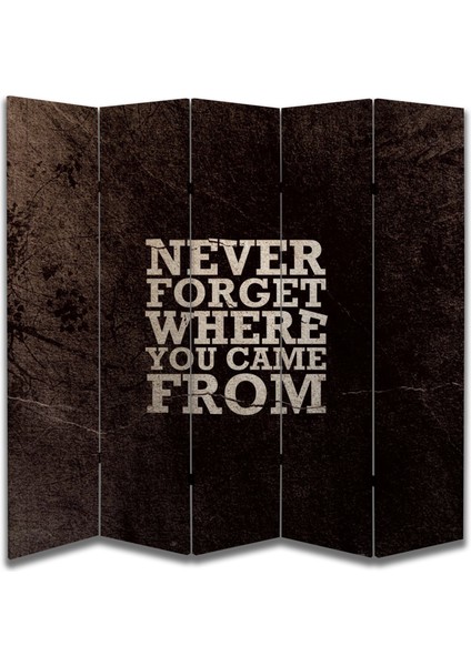Motivasyon Temalı Özel Tasarım Paravan Room Divider 180 x 200 cm