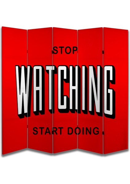 Motivasyon Temalı Özel Tasarım Paravan Room Divider 180 x 200 cm