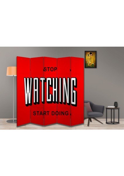 Motivasyon Temalı Özel Tasarım Paravan Room Divider 180 x 200 cm modelleri