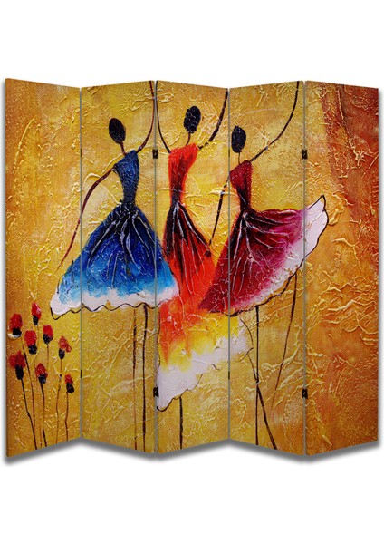 Motifli Özel Tasarım Paravan Room Divider 180 x 200 cm