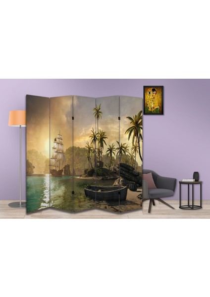 Manzara Temalı Özel Tasarım Paravan Room Divider 180 x 200 cm fiyatları