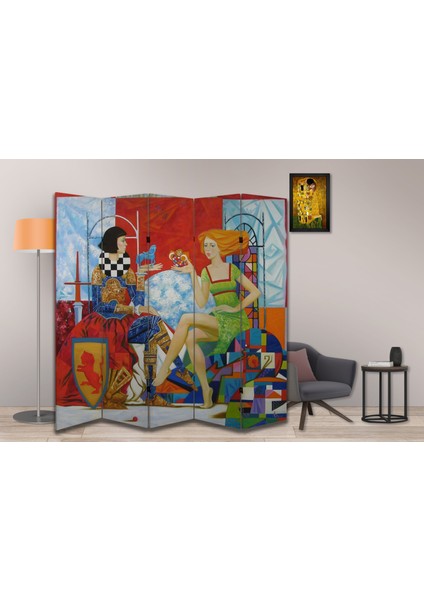 Minyatür Temalı Özel Tasarım Paravan Room Divider 180 x 200 cm fiyatları