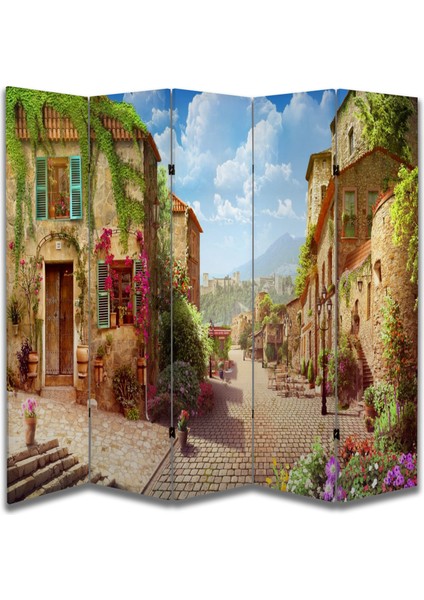 Manzara Temalı Özel Tasarım Paravan Room Divider 180 x 200 cm