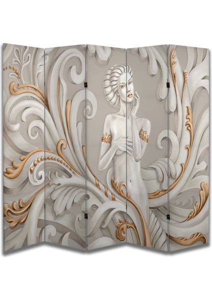 Kadın Temalı Özel Tasarım Paravan Room Divider 180 x 200 cm