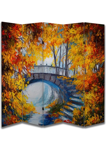 Manzara Temalı Özel Tasarım Paravan Room Divider 180 x 200 cm