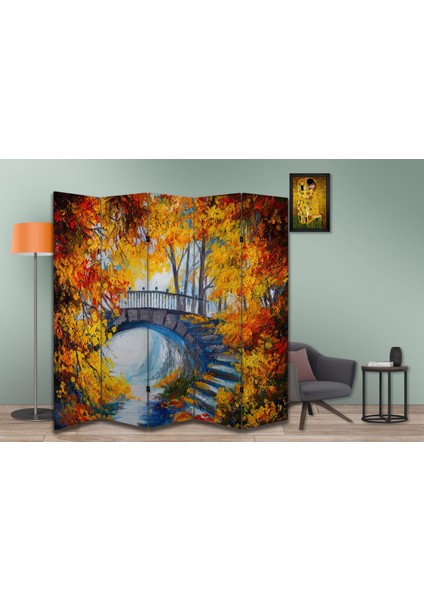 Manzara Temalı Özel Tasarım Paravan Room Divider 180 x 200 cm