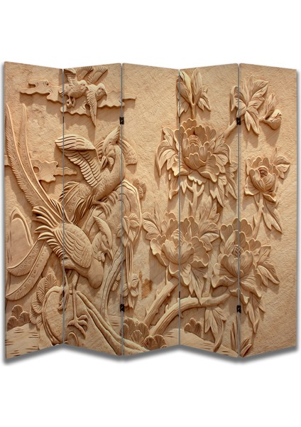 Doğa Temalı Özel Tasarım Paravan Room Divider 180 x 200 cm