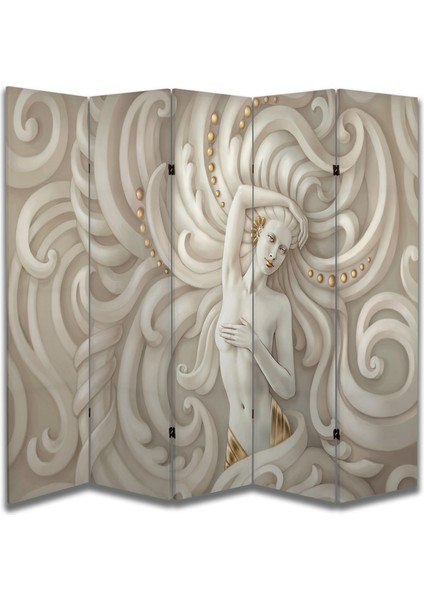 Insan Temalı Özel Tasarım Paravan Room Divider 180 x 200 cm