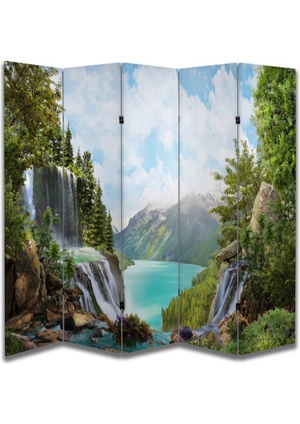 Manzara Temalı Özel Tasarım Paravan Room Divider 180 x 200 cm