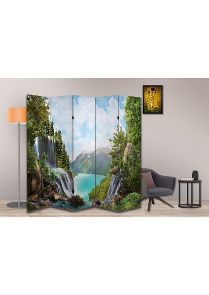 Manzara Temalı Özel Tasarım Paravan Room Divider 180 x 200 cm fiyatları