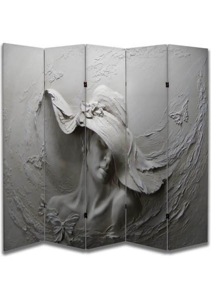 Kadın Temalı Özel Tasarım Paravan Room Divider 180 x 200 cm