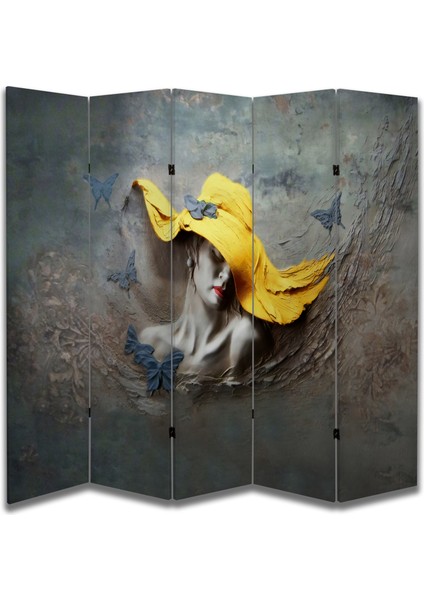 Kadın Temalı Özel Tasarım Paravan Room Divider 180 x 200 cm