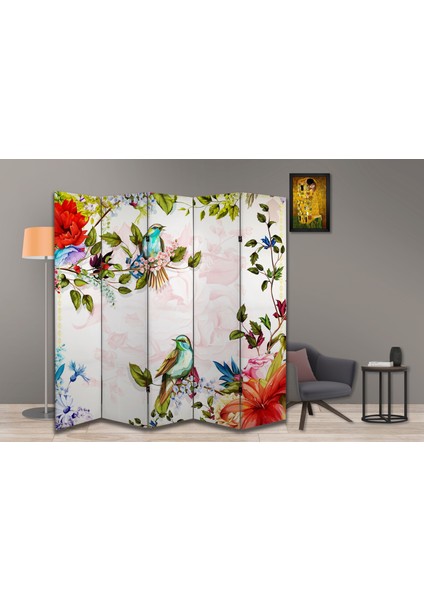 Doğa Temalı Özel Tasarım Paravan Room Divider 180 x 200 cm