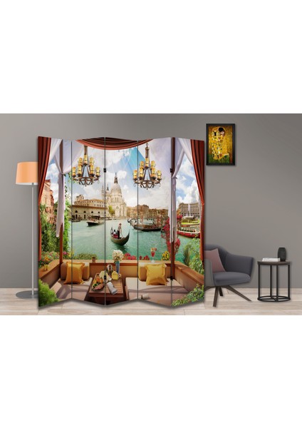 Manzara Temalı Özel Tasarım Paravan Room Divider 180 x 200 cm fiyatları