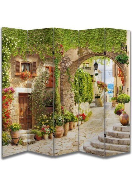 Şehir Temalı Özel Tasarım Paravan Room Divider 180 x 200 cm