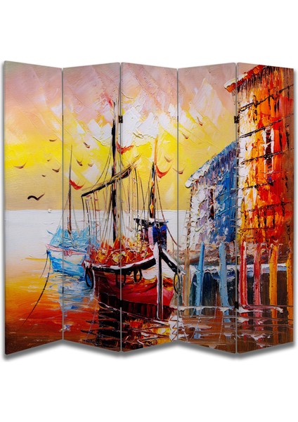 Manzara Temalı Özel Tasarım Paravan Room Divider 180 x 200 cm