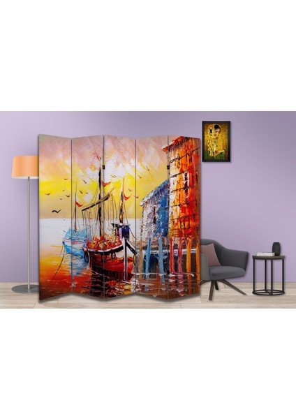 Manzara Temalı Özel Tasarım Paravan Room Divider 180 x 200 cm