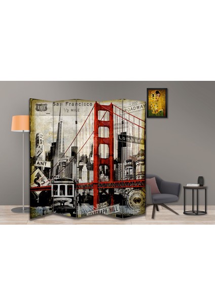 Şehir Temalı Özel Tasarım Paravan Room Divider 180 x 200 cm fiyatları