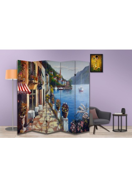Manzara Temalı Özel Tasarım Paravan Room Divider 180 x 200 cm fiyatları