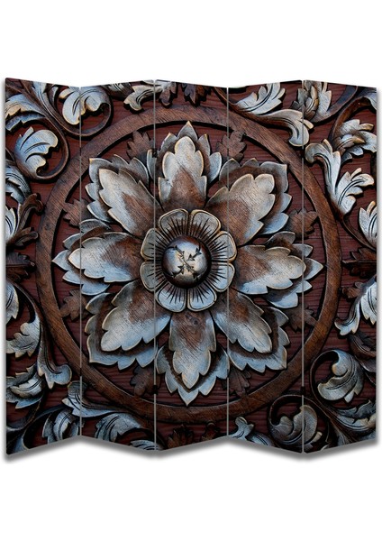 Motifli Özel Tasarım Paravan Room Divider 180 x 200 cm
