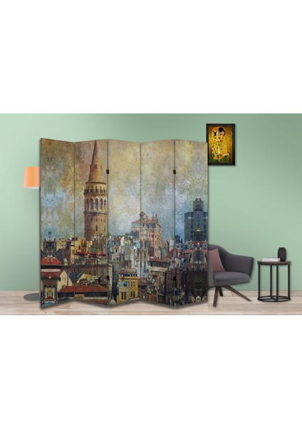 Şehir Temalı Özel Tasarım Paravan Room Divider 180 x 200 cm fiyatları