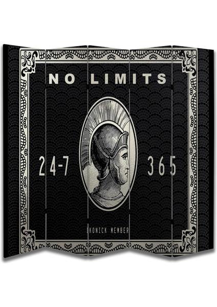 Motivasyon Temalı Özel Tasarım Paravan Room Divider 180 x 200 cm